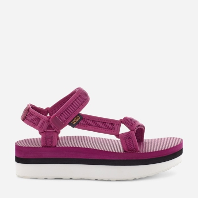 Teva Flatform Universal Mesh Print - Women's Teva Sandals - Rose | India (IBFG38479)